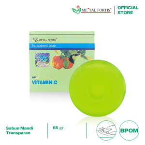 METAL FORTIS Sabun Mandi Vitamin C 65 Gr / 125 Gr Transparent Soap Pembersih Badan Menjaga Kelembaban Kulit MET