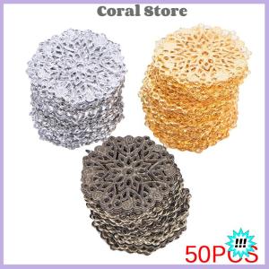 【Coral】💖【HOT SALE】🎈🎈 50 cái đồng đồ nư hoa kết nối thủ công DIY trang sức làm phụ kiện