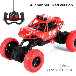 Oldlaiben Off-road Remote Control Car Rock Crawler with Lights Four Channel Driving Childrens Remote-controlled Car