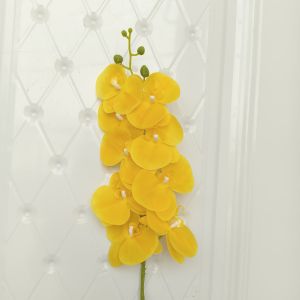 Bunga Anggrek Latex Artificial - Bunga Anggrek Latex Premium -Dekorasi bunga Hias - Anggrek Latex Batang Kuning