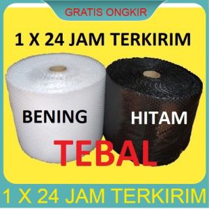 Bubble Wrap Bening Hitam 30cm x 50 meter Surabaya Sidoarjo Gresik Jawa Timur Jawa Tengah Murah