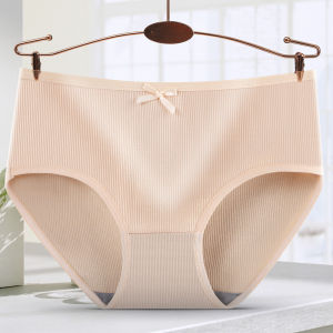 OK Bra M-XXL Plus Size Women Fashion Bowknot Mid-Waist Panties Antibacterial Briefs Soft Comfortable Elastic Underwear