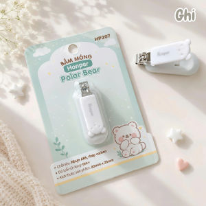 Bấm Móng Tay Cho Bé Cao Cấp HONPER Polar Bear Thép Carbon Cao Cấp Nhựa ABS An Toàn bebi123shop