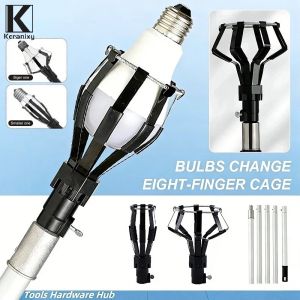 Keranixy Light Bulb Changer Broken Bulb Changer Installer Bulb Removal Tool High Ceiling Bulb Changer