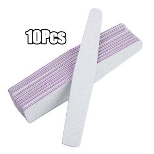 10Pcs 100/180 Grit Professional Nail File Nail Shaper Filer Double-Sided Nail Files
