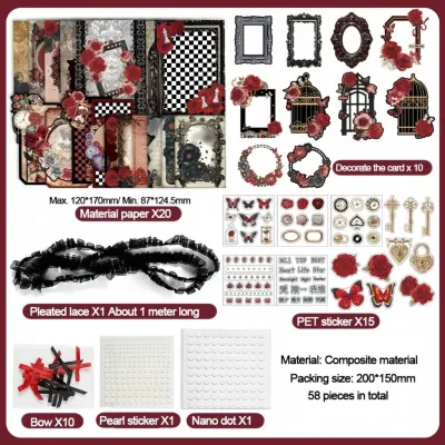 Luxury Kit Bowkont DIY Ita Bag Accessories Decoration Material Pack Sticker Pain Bag Decoration