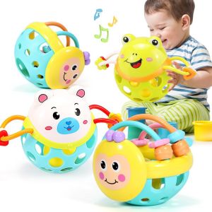 【Baby educational toys】 on sale Soft Rubber Cartoon Bee Hand Knocking Rattle Dumbbell Baby Early Educational Toys for Kids Preschool Tool