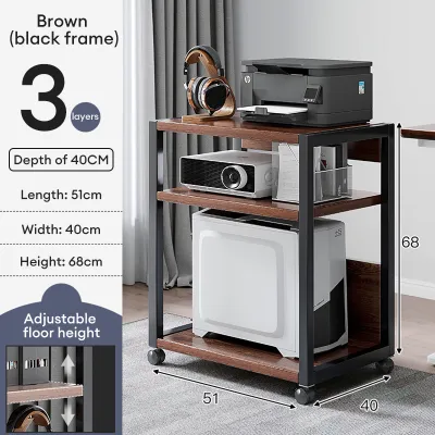 XUXU Shelf Storage Rack Printer Rack Movable Moisture-proof Multi-layer Multi-functional File Rack Office bedroom Side Table Bedside Table