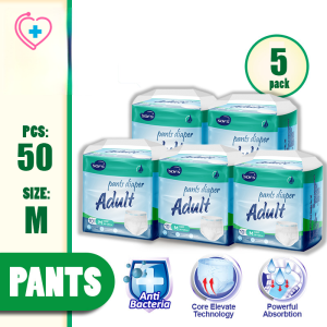 50Pcs Japan Adult Diaper Pull-ups Pants Disposable Care Quickly Aabsorb Diaper Breathable Leak-Proof