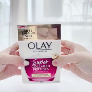 Kem Dưỡng Olay Đỏ Super Collagen Peptide Giúp Săn Chắc Da 45g - - Giúp hỗ trợ cải thiện 5 dấu hiệu lão hóa da phức tạp: Da chảy xệ nếp nhăn sâu rãnh cười vết chân chim da không đều màu. - Hiệu quả tùy thuộc vào cơ địa mỗi người