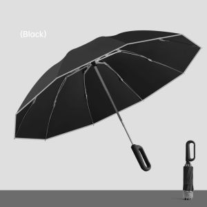 Windproof Reverse Umbrella Automatic Buckle Handle Folding Rain Umbrellas Outdoor Travel Golf Big Size Umbrella Men and Women