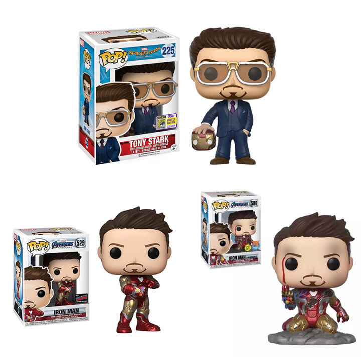 FUNKO POP #225 Marvel Avengers Suit Tony Stark Iron Man Vinyl Doll ...