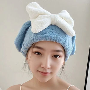 Microfiber Hair Towel Super Absorbent Turban Cap Quick Dry Tudung Rambut Wanita