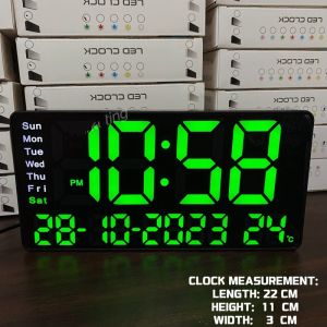 2204 Rectangular Led Digital Alarm Clock Can Wall Hang