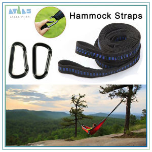 2pcs Adjustable Tree Hanging Extension Hammock Straps Heavy Suspension Climbing Rope Aerial Yoga Hammock Belt with Buckle