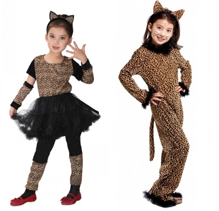 Kids Cheetah Leopard Costume for Girls Child Halloween Costume