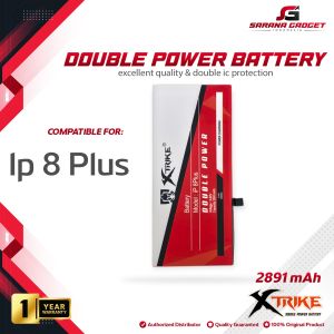 XTRIKE Baterai Double Power Apple Iphone 8 Plus 8+ Batre Batrai HP Handphone Ip Battery