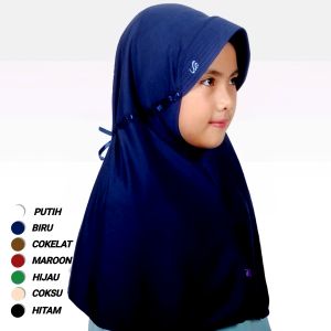 Hijab Instan Anak Sekolah Perempuan Kerudung Model Tali Serut Jilbab Instan Anak Sekolah TK-SD-SMP-SMA/SMK