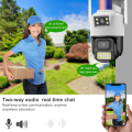 V380 SC07 Dual Lens 2MP HD IP66 Outdoor CCTV Camera Two Way Audio Auto Tracking Monitor Surveillance Wireless CCTV Camera  Up To 128GB Storage (Wi-Fi Supported). 