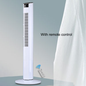 household inverter electric fan with remote control bladeless tower fan with aircooler silent desktop floor fan vertical fan refrigeration air conditioning bladeless 3-speed adjustment power saving 12 hours timing