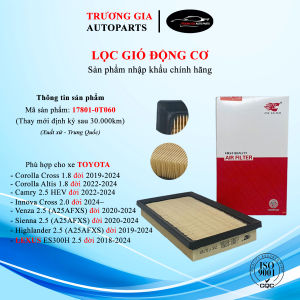 [ZYC] Lọc gió động cơ xe Toyota innova Cross 2024~ Corolla Cross Altis 2022~ Camry 2.5 HEV 2022~ (Mã: 17801-0T060)