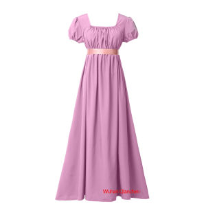 Women Regency Dress Bridgerton Halloween Dance Party Dresses Vintage Victorian Ball Costume Jane Austen Dress Cosplay Empire Gown