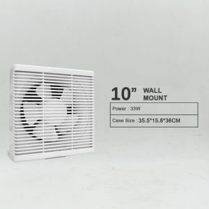 With grille Wall Mounted Exhaust Fan 6/8/10/12 Inch Strong Wind Quiet Easy installation Living Room Bathroom Kitchen Duct Air Vent Ventilation Louver Extractor Window Blower exhaust fan for kitchen