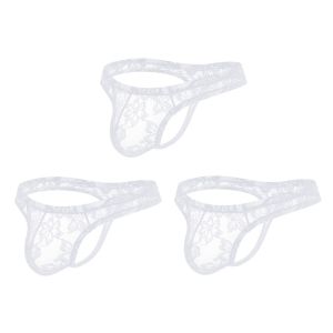 CMENIN ADANNU 3Pcs Fashion Nylon Men Underwear Jockstrap Panties Comfortable Tanga Mens Thong and G String Man Underpants Clothes Mens Lace Underwear AD423