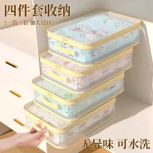 Clear Clothes Storage Bags Plastic Blanket Storage Bag with Zipper Closet Organizers and Storage Containers for Bedding