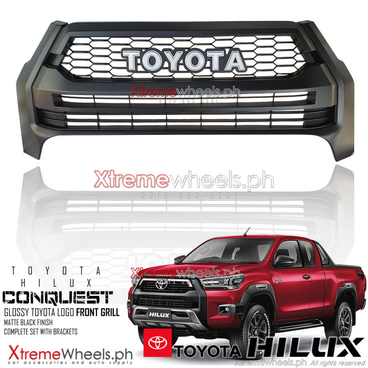 Toyota Hilux G Conquest 2021-2025 With Toyota Logo Matte Black Front ...