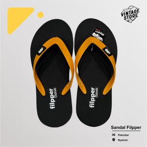 SANDAL JEPIT JAPIT FLIPPER KUNING HITAM PRIA WANITA SANDAL JEPIT JAPIT FILPPER CLASSIC PRIA COWOK PREMIUM
