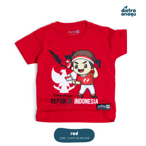 Baju Kaos Anak Laki Laki Perempuan Merah Putih 17-an Kualitas Distro 1-12 Tahun Garuda Indonesia