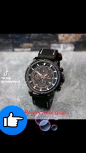 Jam tangan Pria SA 5038 tali kulit chrono aktif