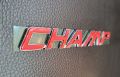ของแท้ โลโก้ CHAMP สีแดง โตโยต้าไฮลักษ์ วีโก้ แชมป์ สำหรับ Toyota hilux vigo Champ 2011-2014. 