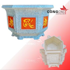 Khuôn lục giác 38cm (mẫu mới) (Không chân) khuôn đầy đủ lòng trong HÀNG VIỆT NAM dày dặn chắc chắn.