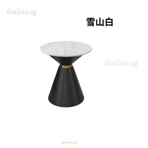 Nordic-style Sofa Side Table For Living Room New Light Luxury Corner Table Modern Minimalist Balcony Small Round Table Ho Rock Slab Small Coffee Table