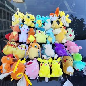 Binatang Pelihara Elf Bao Ke Meng Anak Patung Kecil Miao Baby Jenny Turtle Geng Ghost Plush Doll Pikachu Doll Loket