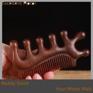Excellent Ready Stock 3 in 1 Massage Comb Blood Circulation Wood Sandalwood Comb Scalp Meridian Relax Anti-static Styling Tool Salon Supply Hair Brush