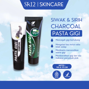 SR12 ODOL CHARCOAL DAN SIWAK SIRIH PASTA GIGI PEMUTIH GIGI PENGHILANG BAU MULUT