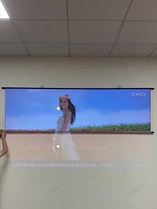 Portable Projector Screen Outdoor Projector Screen For Travel Home 4K Ultra HD Daytime Anti-Light Living Room Bedroom Removable Free Punch Wall Portable Projector Curtain