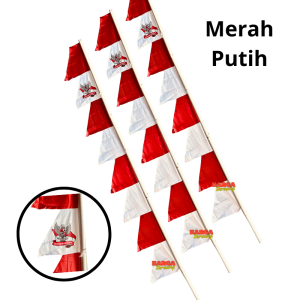 Umbul Umbul Bandir Bendera Hias Zig Zag Dekor Jalan Merah Putih Warna Warni 17an Agustusan HUT RI
