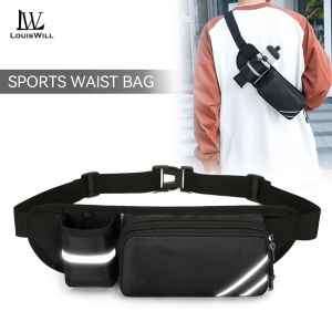 LouisWill กระเป๋ากระเป๋าคาดเอวข้างนอกสำหรับผู้ชายและผู้หญิงกระเป๋าใส่กระติกน้ำวิ่งพร้อมที่ใส่กระบอกน้ำแบบพกพา Tas Gym สำหรับวิ่งเดินป่าขี่จักรยาน (เฉพาะกระเป๋าเท่านั้นไม่มีกาต้มน้ำ)