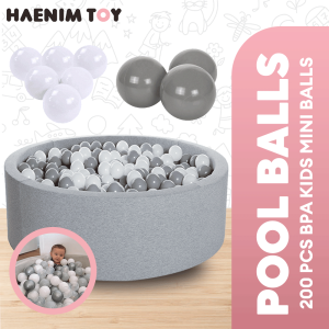 Haenim Kids foam Pool ball pit with 100 pool balls