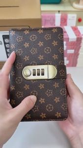 A6 PU Leather Savings Binder Password Lock 100-Day Ipon Challenge Cash Storage Book