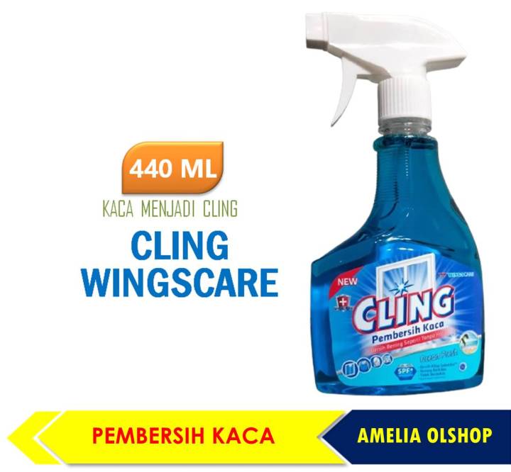 CLING PEMBERSIH KACA KEMASAN BOTOL SPRAY UKURAN 440 ML