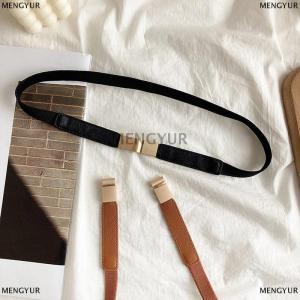 [COD] MENGYUR Leather Waistband for Women Dress Shirt Girdle Decoration Accessories Waist Seal Elastic Buckle Fashion All-match Thin Belt