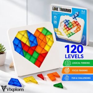 Heart Shaped Puzzle Blocks 120 Levels Breakout Game Logical Thinking Educational Toy For Kids 6+ Brain Training Plaything