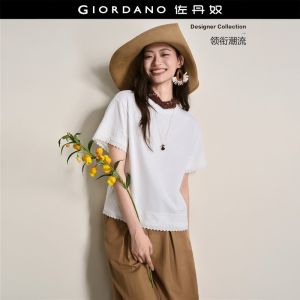 Giordano Women Women Pure Cotton T-Shirt Free Shipping 18326609