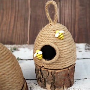 Dệt thủ công dây ong tổ ong đồ treo trang trí với Bowknot trang trí cho lễ hội theo mùa ong trang trí bữa tiệc