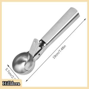 [Hilldora] Ice Cream Scoops thép không gỉ Ice Cream Digger không dính trái cây Ice ball maker dưa hấu Ice Cream Spoon công cụ